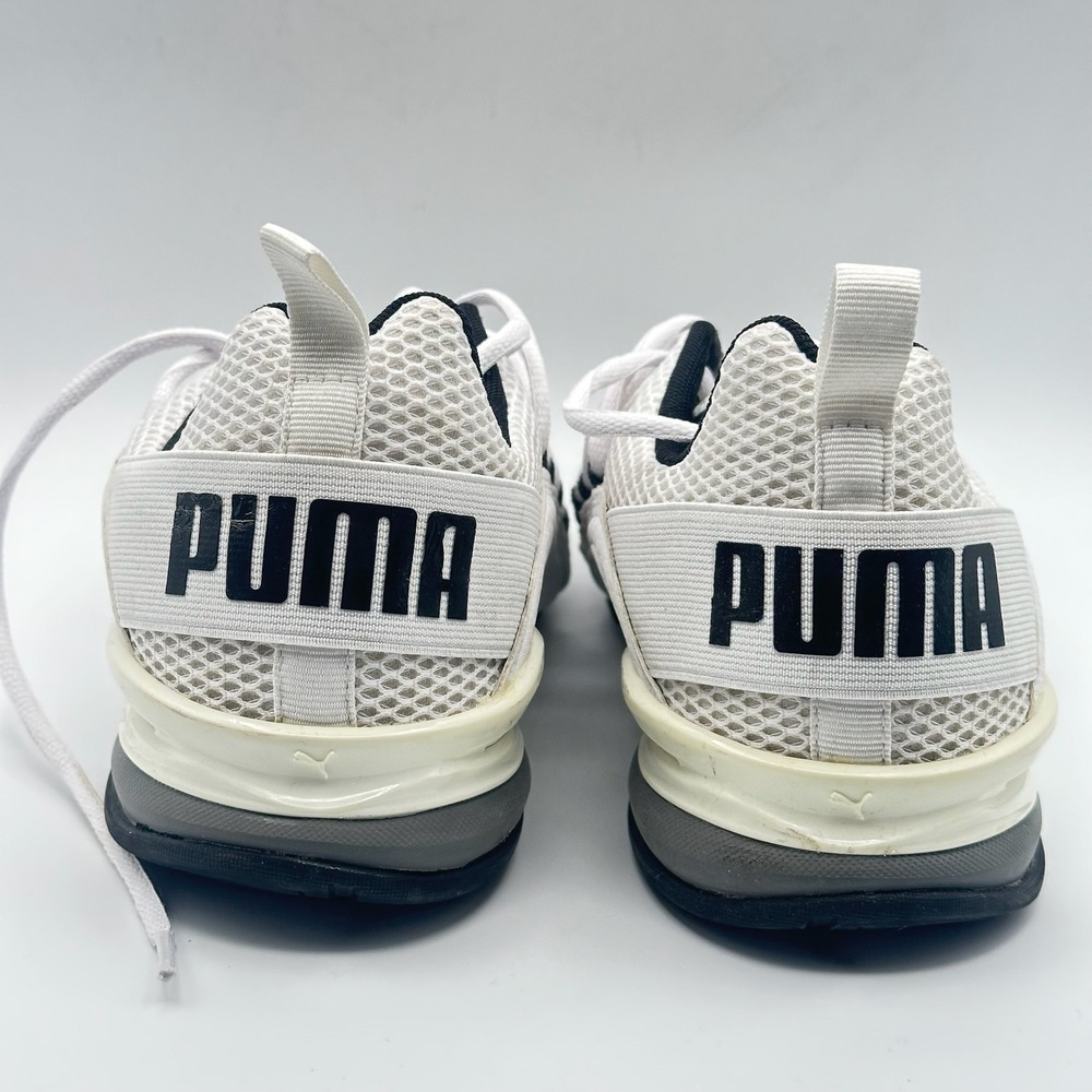 Puma Cell Regulate Mesh Mens White Black Running Shoes 194384-07 Size 10 - Picture 2 of 8